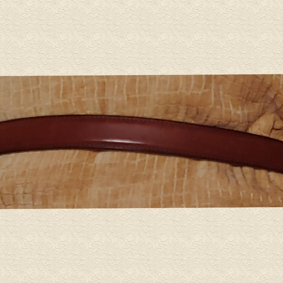 ⭐ USA Made ⭐Brown Leather & Brass Belt 34 - Picture 3 of 5